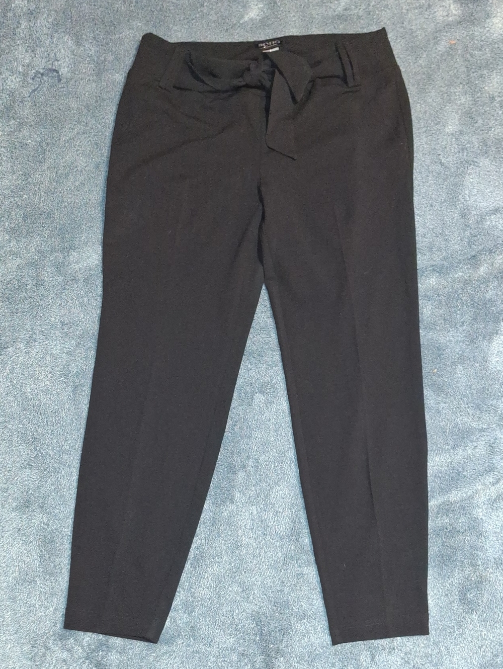 Soho Black Tie-Waist Women's Trousers